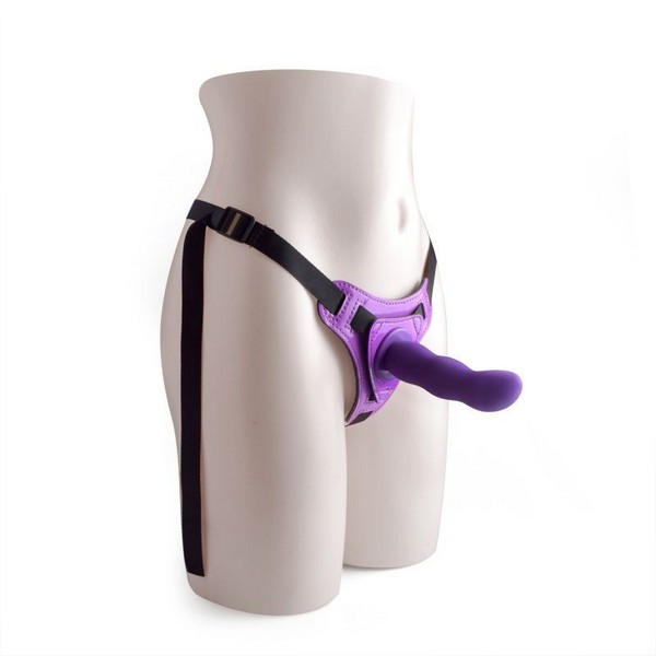 CINTURA REGOLABILE STRAP-ON VIOLA  TOYS  SILICONE  Diametro cm: 3 - Lunghezza cm: 10,5