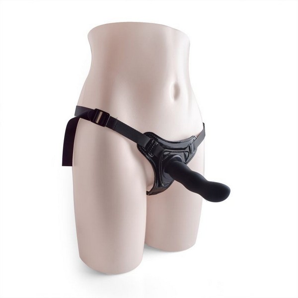 CINTURA REGOLABILE STRAP-ON NERO TOYS  SILICONE  Diametro cm: 3,5 - Lunghezza cm: 12,5