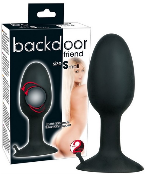 PLUG ANALE DILDO NERO UNISEX BACKDOOR SMALL SFERA STIMOLANTE