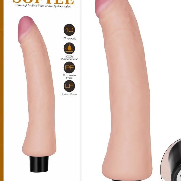 VIBRATORE REALISTICO MIKE &Oslash; 3,8 / L 23 CM MORBIDO  A BATTERIE
