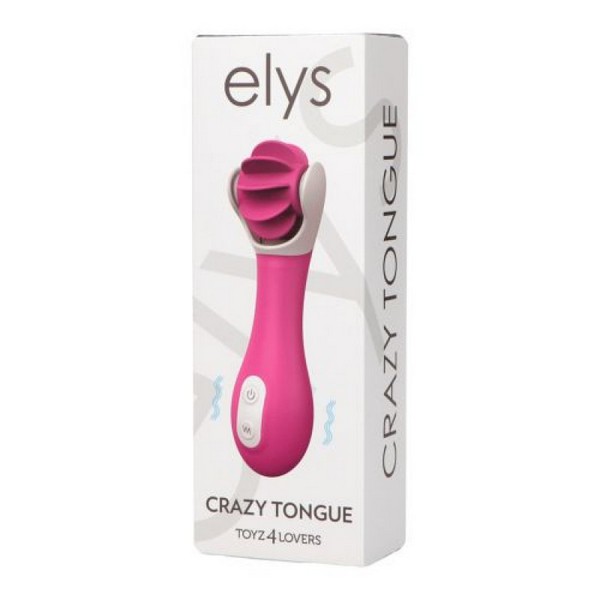 Vibratore Crazy Tongue Rosa - Rotante e Vibrante Waterproof