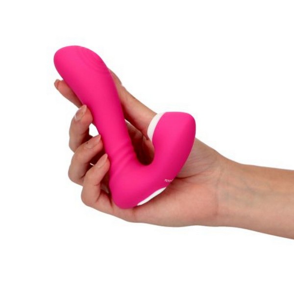Stimolatore Punto G e Clitoride Suzione e Vibrazione Rosa con Telecomando Wireless