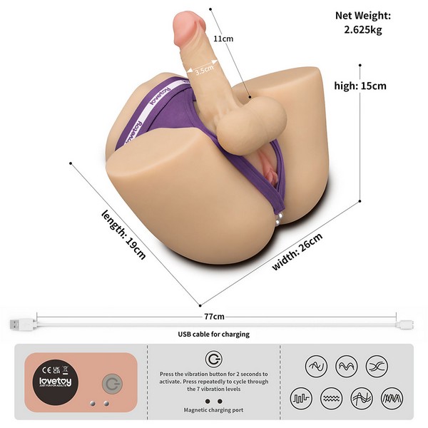 Masturbatore Lexi Toyz4Lovers: 7 Funzioni, Doppio Canale e Vibratore Integrato