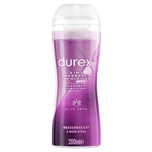 DUREX MASSAGE 2 IN 1 CON  ALOE VERA 200ML LUBRIFICANTE MASSAGGIO