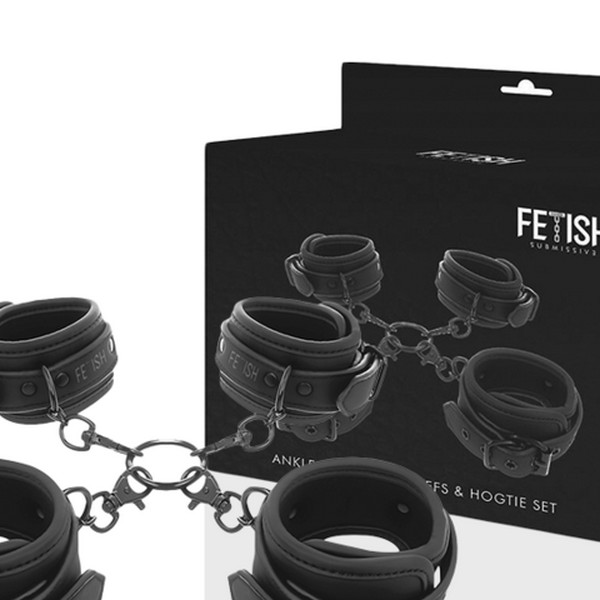 FETISH SUBMISSIVE - SET DI MANETTE PER MANI E CAVIGLIE CON FODERA IN NOPRENE
