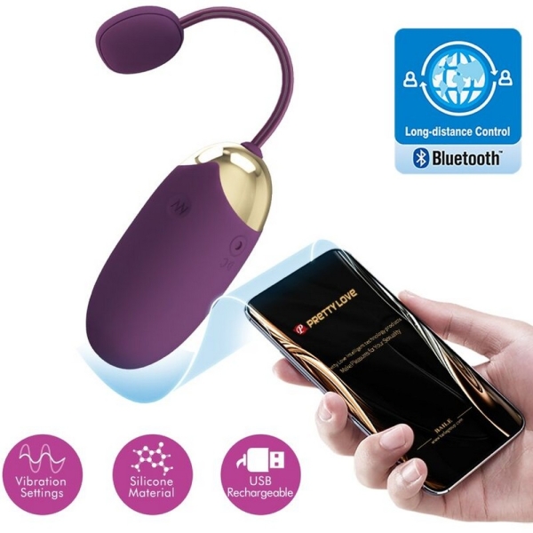 PRETTY LOVE OVETTO VIBRANTE VIOLA DONNA COPPIA CON APP A DISTANZA